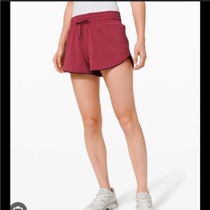 Lululemon Choose a Side shorts; size 4. Reversible in Chianti/cassis. Mid-rise.